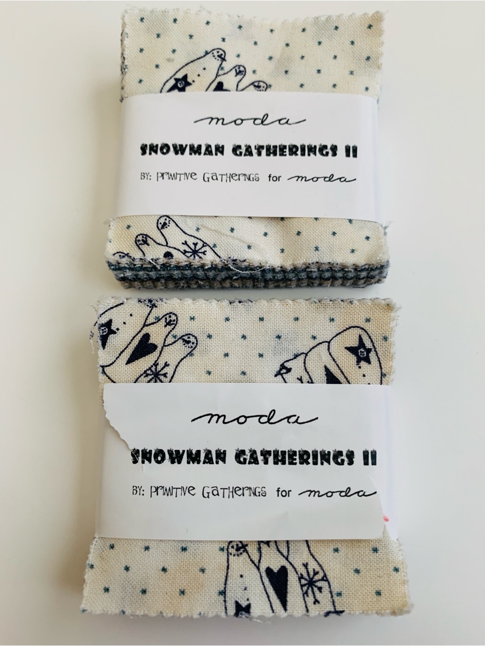 MODA Mini Charm Pack Square Fabric Bundle Winter Farmhouse Snowman - Picture 5 of 10
